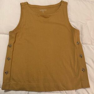 LOFT Camel Brown Tee - worn once